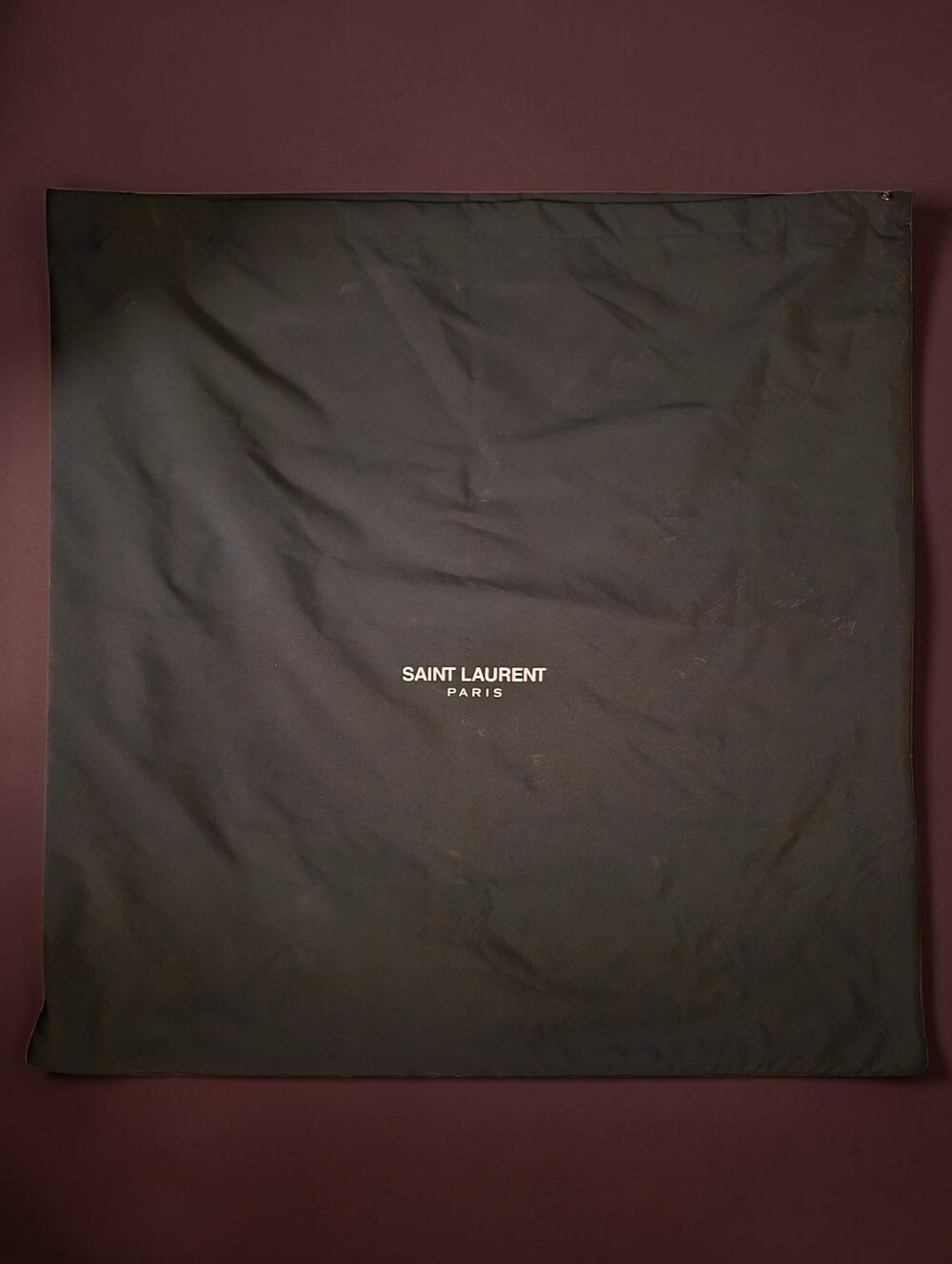 Saint Laurent Black and White Logo Dust Bag 23"